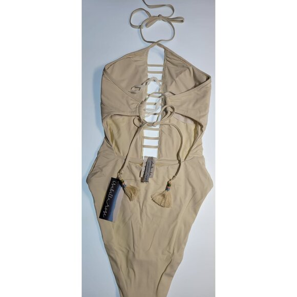 ISABELA ROSE ONE PIECE SWIMSUIT WOMENS COLOR BEIGE SIZE SMALL - Picture 6 of 9